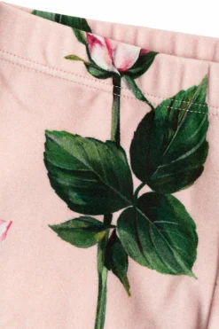 Dolce & Gabbana Kids RÓŻOWY Legginsy z motywem kwiatowym