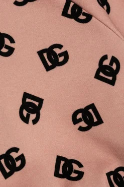 Dolce & Gabbana Kids RÓŻOWY Bluza z monogramem