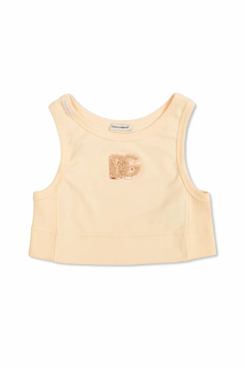 Dolce & Gabbana Kids RÓŻOWY Top z aplikacją