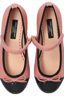 Dolce & Gabbana Kids RÓŻOWY Baleriny z logo