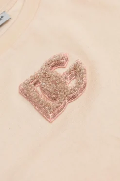 Dolce & Gabbana Kids RÓŻOWY T-shirt z logo