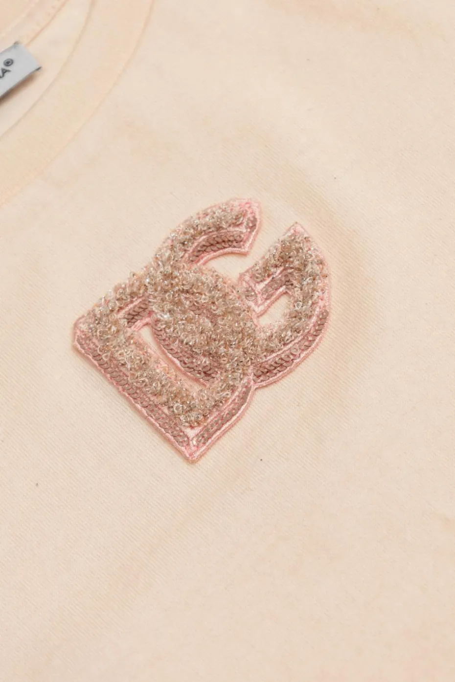 Dolce & Gabbana Kids RÓŻOWY T-shirt z logo