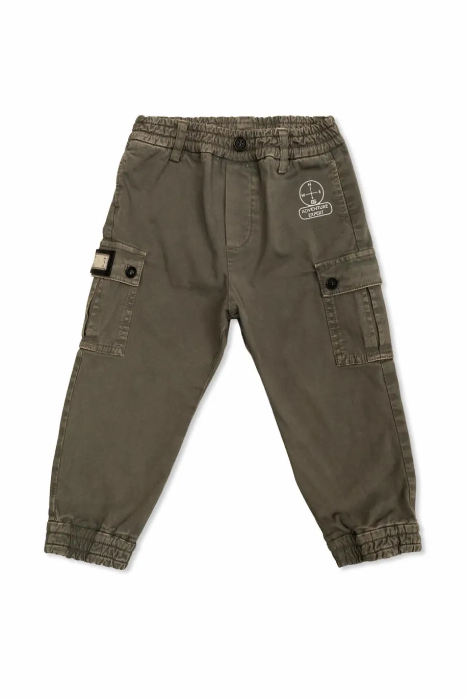 Dolce & Gabbana Kids SZARY Spodnie z logo