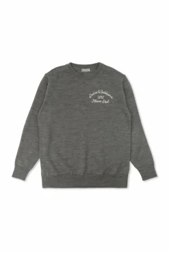 Dolce & Gabbana Kids SZARY Wełniany sweter z wyszytym logo