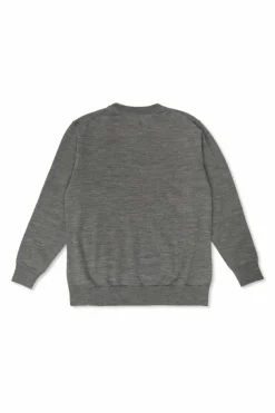 Dolce & Gabbana Kids SZARY Wełniany sweter z wyszytym logo