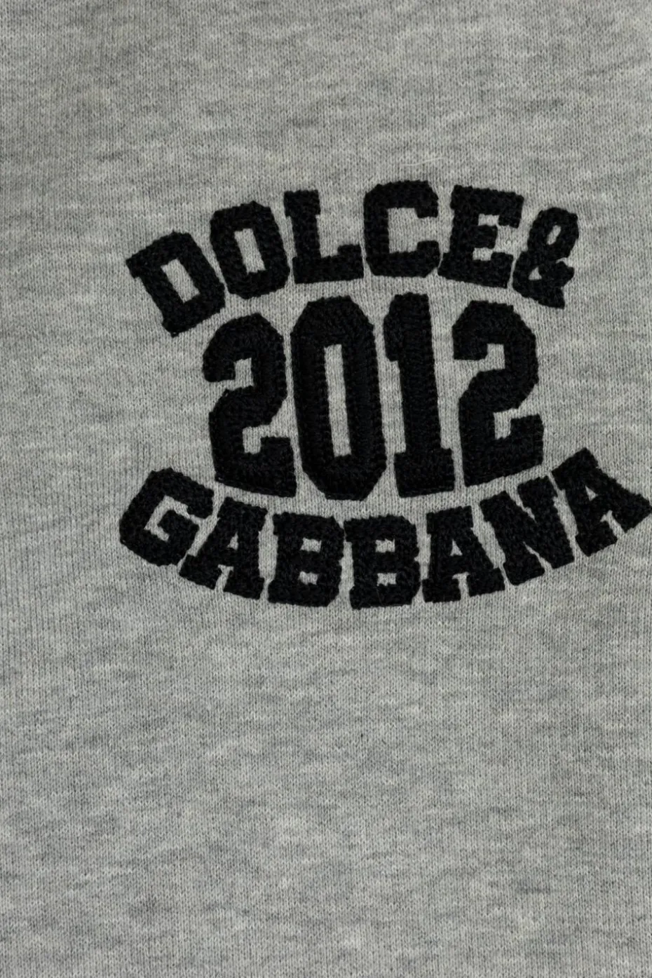 Dolce & Gabbana Kids SZARY Spodnie dresowe z wyszytym logo