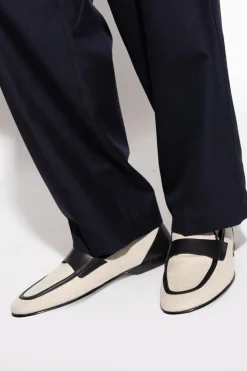 Dolce & Gabbana kremowy Buty ze skórzanymi wstawkami