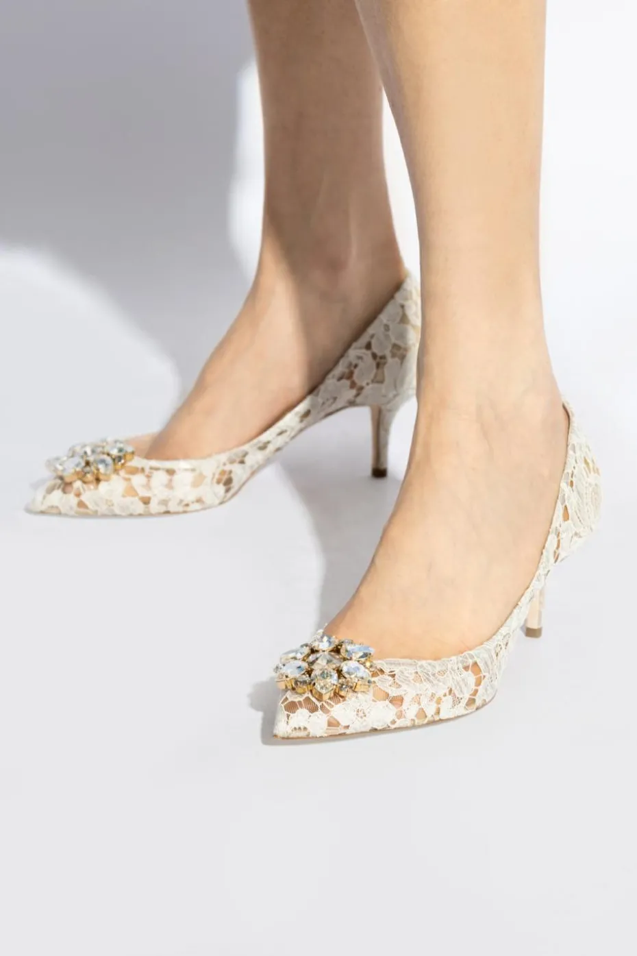 Dolce & Gabbana kremowy Buty na obcasie `Belluccii`