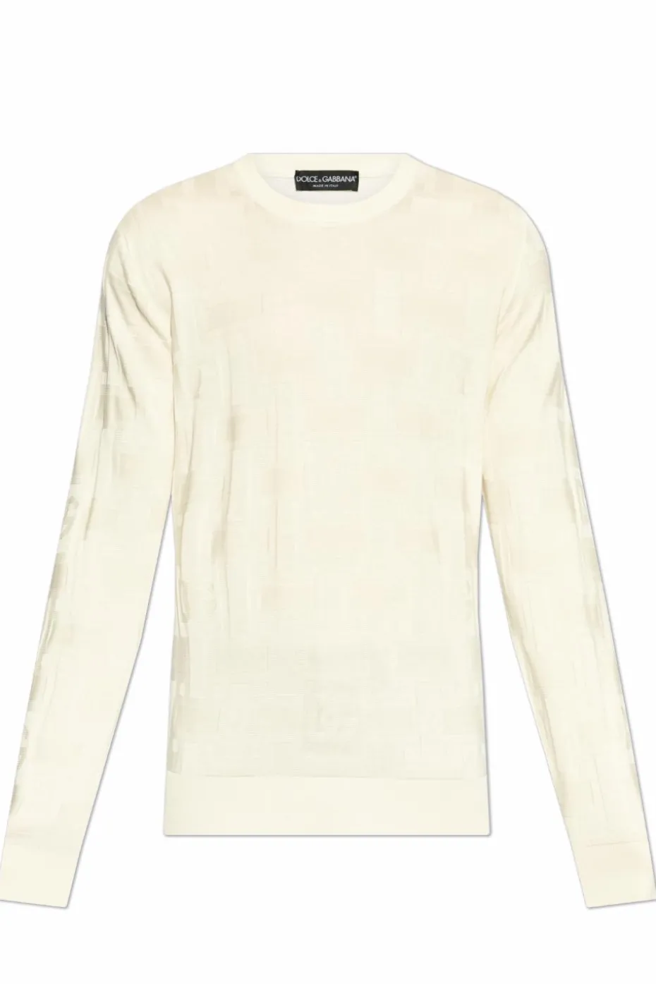 Dolce & Gabbana kremowy Sweter z monogramem
