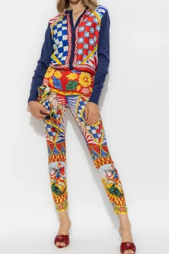 Dolce & Gabbana MULTIKOLOR Jedwabny kardigan