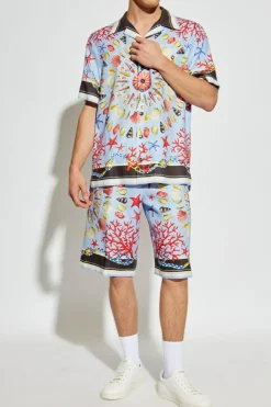 Dolce & Gabbana MULTIKOLOR Szorty z motywem muszli