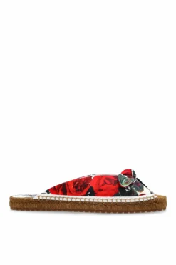Dolce & Gabbana MULTIKOLOR Klapki z motywem kwiatowym