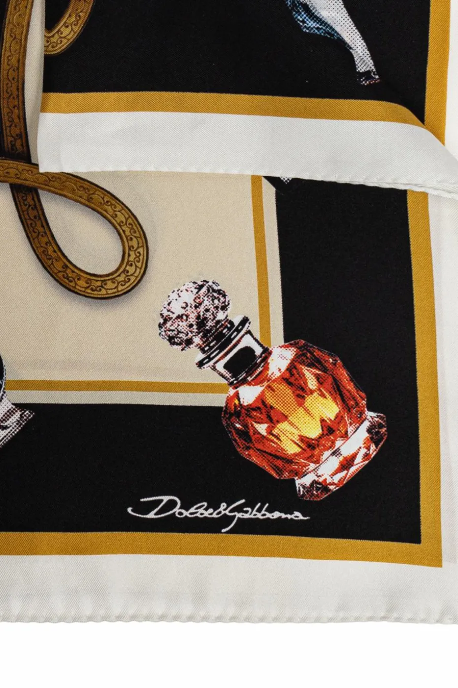 Dolce & Gabbana MULTIKOLOR Jedwabna chusta z nadrukiem