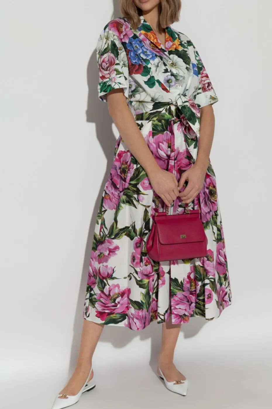 Dolce & Gabbana MULTIKOLOR Spódnica z motywem kwiatowym