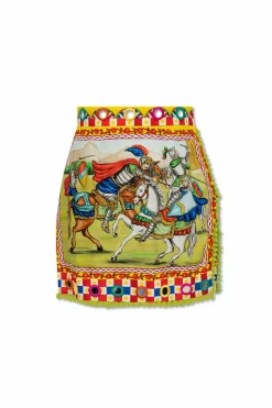 Dolce & Gabbana MULTIKOLOR Spódnica ze wzorem `Carretto`