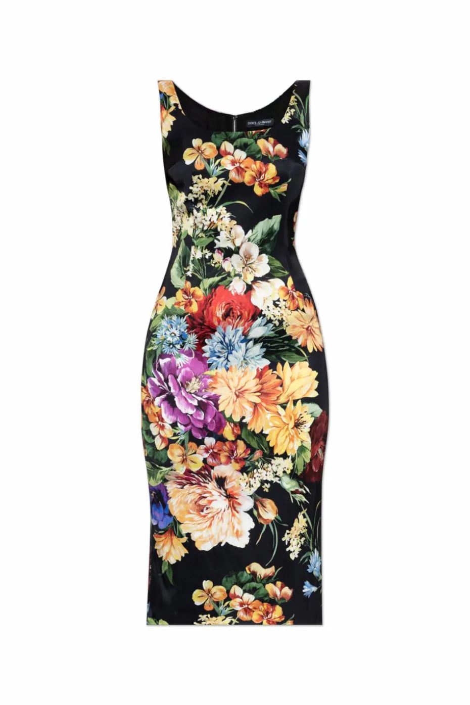 Dolce & Gabbana MULTIKOLOR Sukienka z motywem kwiatowym