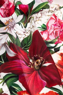 Dolce & Gabbana MULTIKOLOR Jedwabna chusta z motywem kwiatowym