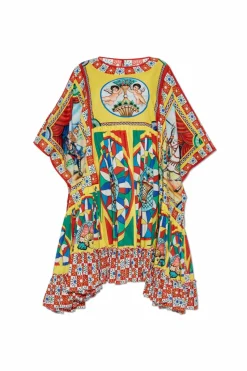 Dolce & Gabbana MULTIKOLOR Sukienka typu `oversize` z nadrukiem