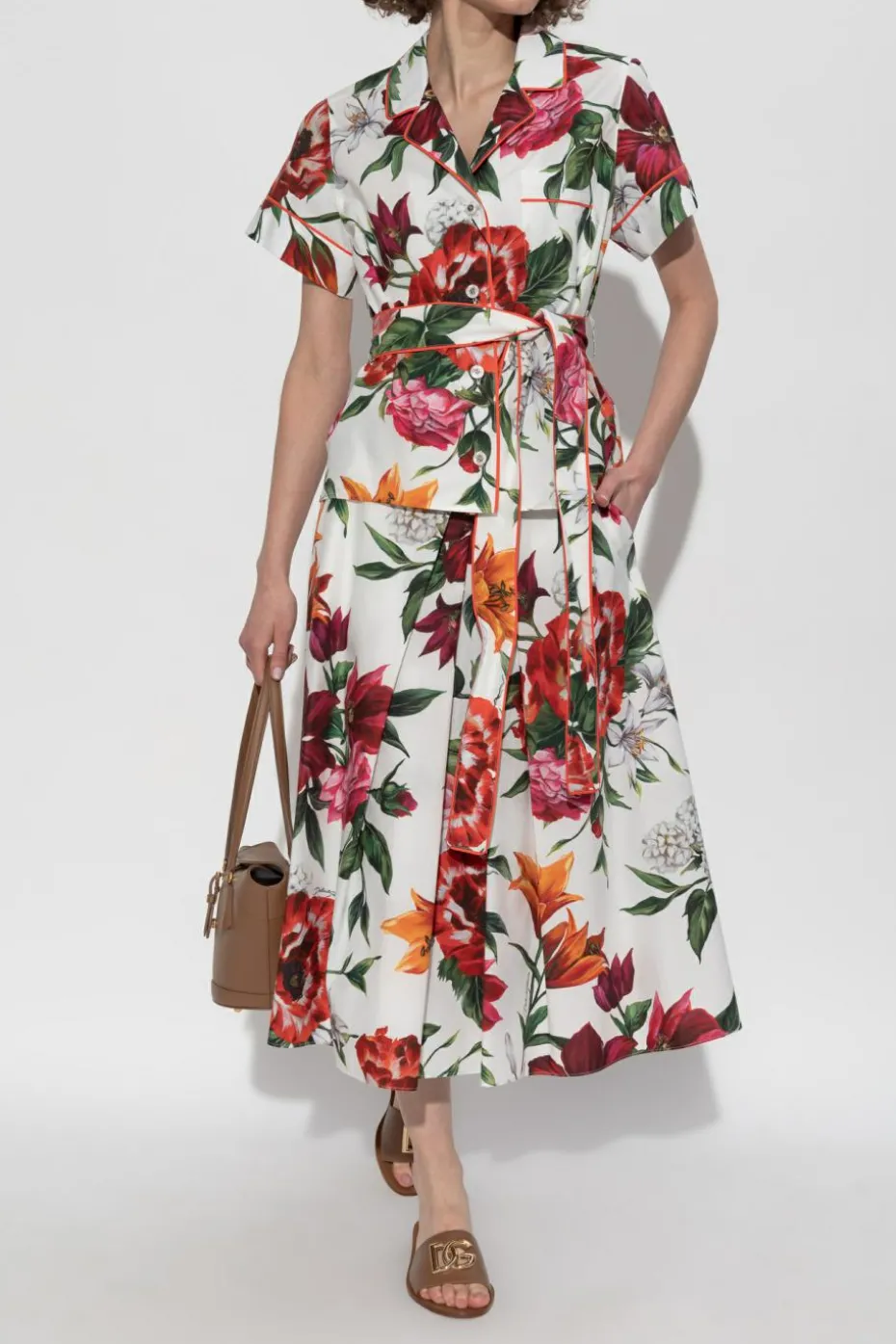 Dolce & Gabbana MULTIKOLOR Koszula z motywem kwiatowym