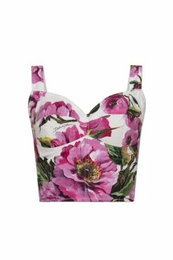 Dolce & Gabbana MULTIKOLOR Top z motywem kwiatowym