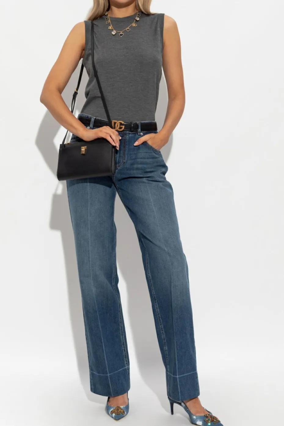 Dolce & Gabbana NIEBIESKI Jeansy z prostymi nogawkami