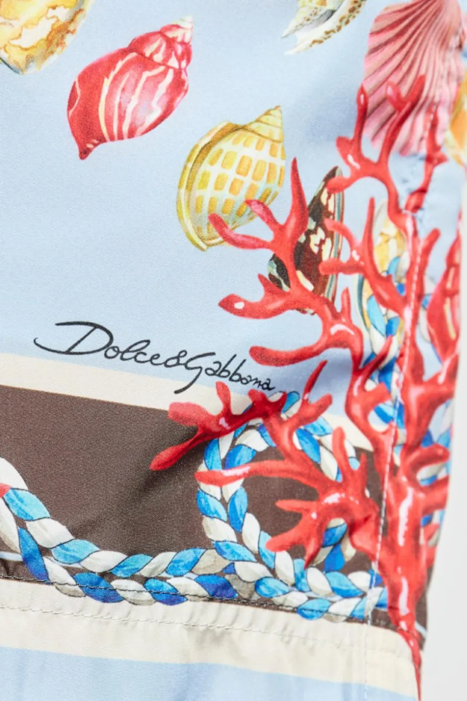 Dolce & Gabbana NIEBIESKI Szorty kąpielowe z nadrukiem