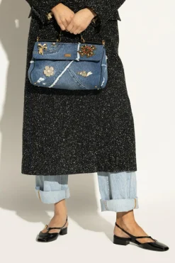 Dolce & Gabbana NIEBIESKI Torba do ręki ‘Sicily Large’