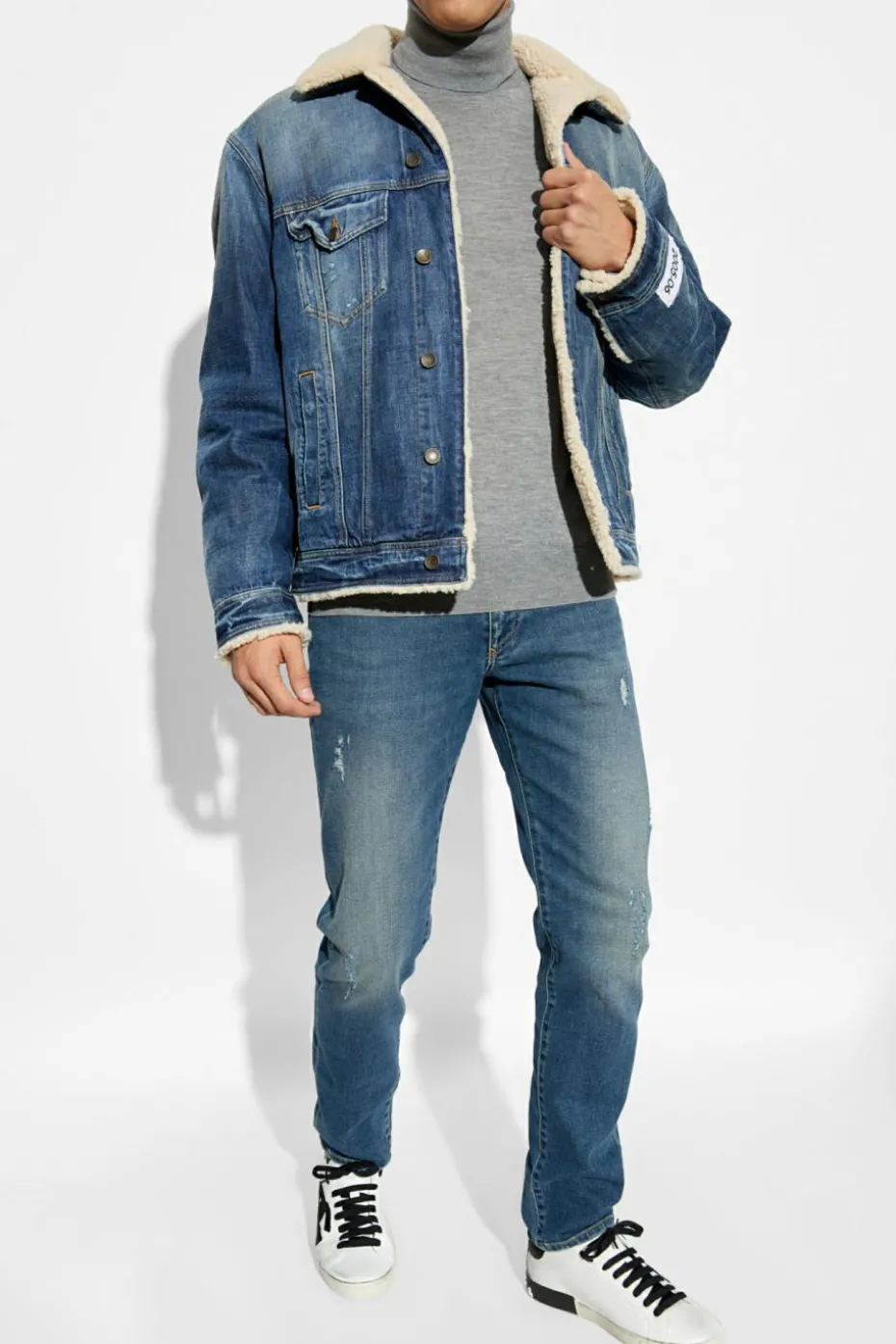 Dolce & Gabbana NIEBIESKI Kurtka jeansowa
