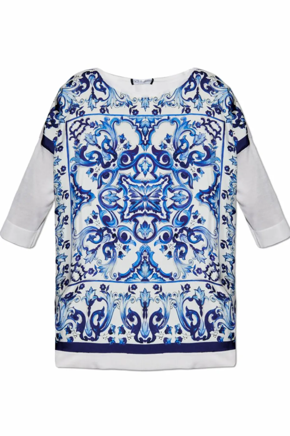 Dolce & Gabbana NIEBIESKI Jedwabna bluzka