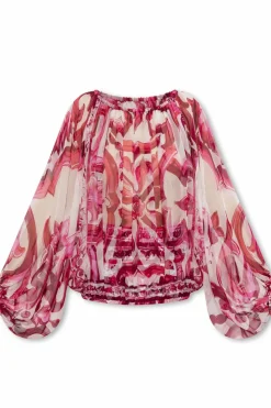 Dolce & Gabbana RÓŻOWY Jedwabny top
