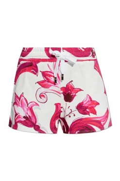 Dolce & Gabbana RÓŻOWY Szorty ze wzorem `Majolica`