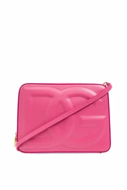 Dolce & Gabbana RÓŻOWY Torba na ramię `DG Logo Medium`