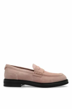 Dolce & Gabbana RÓŻOWY Zamszowe buty typu `loafers`