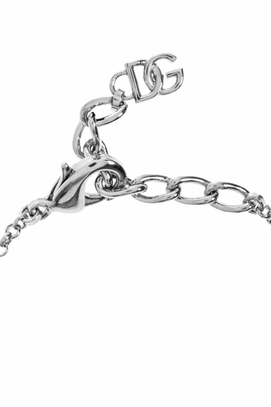 Dolce & Gabbana SREBRNY Bransoleta z zawieszką w kształcie logo