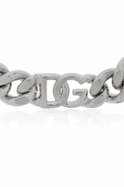 Dolce & Gabbana SREBRNY Bransoleta z logo
