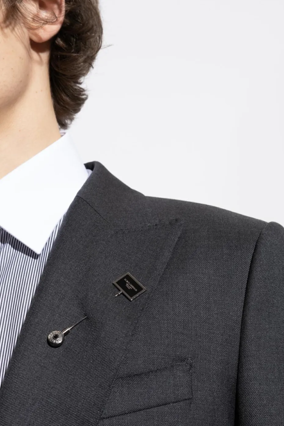 Dolce & Gabbana SREBRNY Broszka z logo