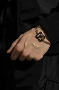 Dolce & Gabbana SREBRNY Bransoleta z logo