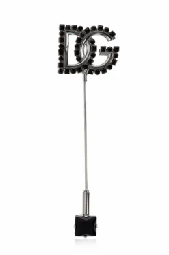 Dolce & Gabbana SREBRNY Broszka w kształcie logo