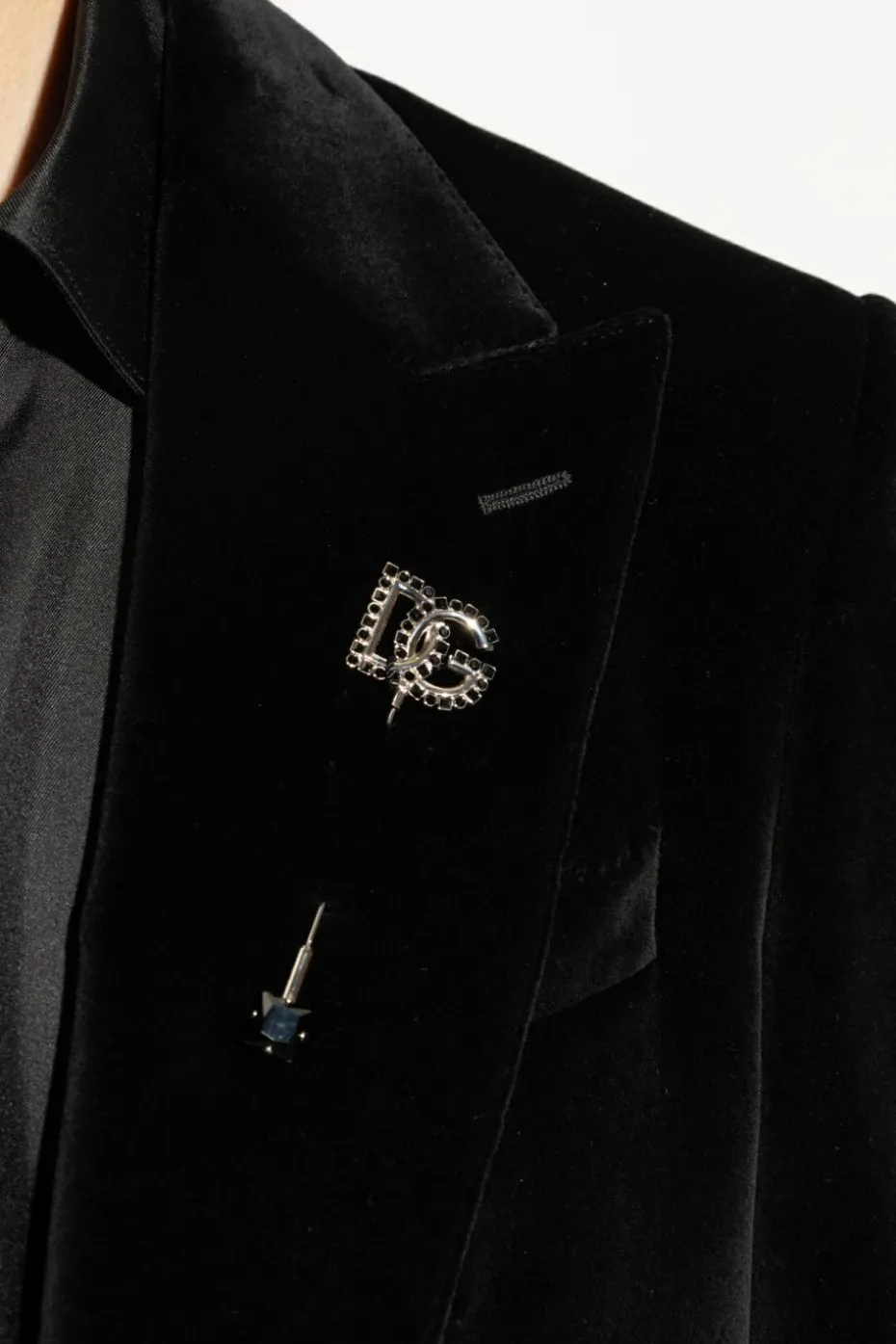Dolce & Gabbana SREBRNY Broszka w kształcie logo