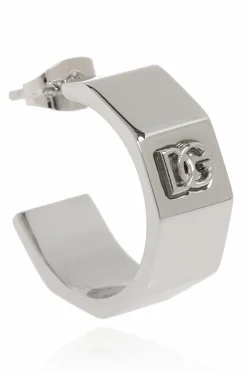 Dolce & Gabbana SREBRNY Kolczyki z logo