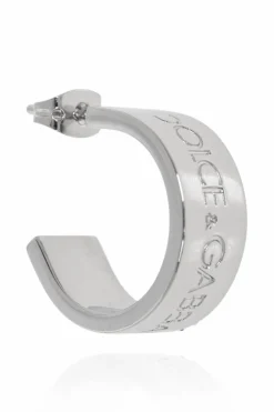 Dolce & Gabbana SREBRNY Kolczyki z logo
