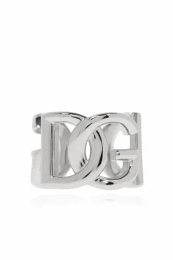 Dolce & Gabbana SREBRNY Mosiężny pierścień