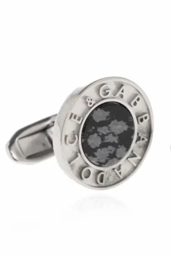 Dolce & Gabbana SREBRNY Spinki do mankietów z logo