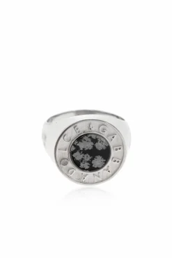 Dolce & Gabbana SREBRNY Sygnet z logo