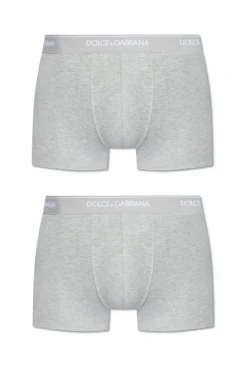 Dolce & Gabbana SZARY Dwupak bokserek z logo