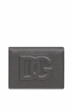 Dolce & Gabbana SZARY Etui na karty z logo