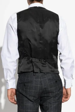 Dolce & Gabbana SZARY Garnitur z wełnianym wykończeniem