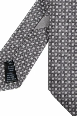 Dolce & Gabbana SZARY Jedwabny krawat