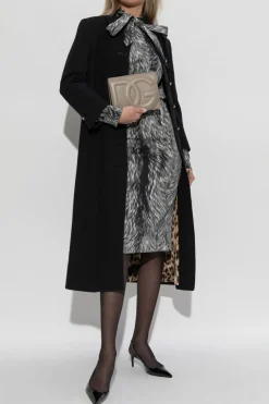 Dolce & Gabbana SZARY Jedwabna spódnica