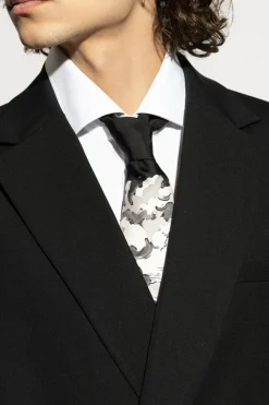 Dolce & Gabbana SZARY Jedwabny krawat